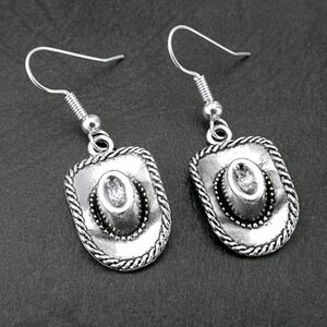 Earrings Trendy Western Themed Drop Dangle Earrings Cowboy Hat Cowgirl hat